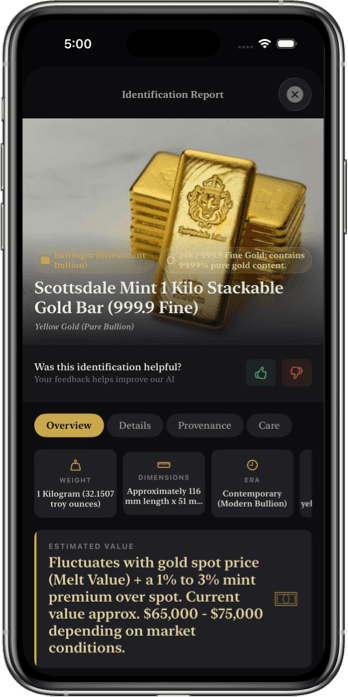 Gold Identifier App Interface